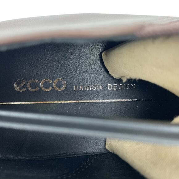 Ecco Shape 55 Plateau Stack Ankle Boots Leather Dark Brown Size 41 - Picture 12 of 14